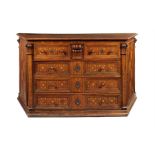 A large Spanish walnut and parquetry Credenza, 17th century, probably Valencia