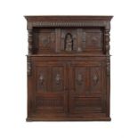 A James I oak press cupboard