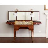 George V mahogany lady's dressing table with silver-gilt fittings by George Betjemann & Sons