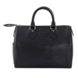 Louis Vuitton Black Epi Speedy City Bag