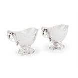 A pair of Danish silver sauce boats by Georg Jensen, post 1945