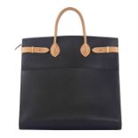 Hermes Black Ardennes & Barenia Leather Airport Bag