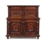 An unusual Charles II architectural oak enclosed chest