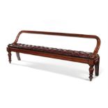 A Victorian mahogany billiard room bench