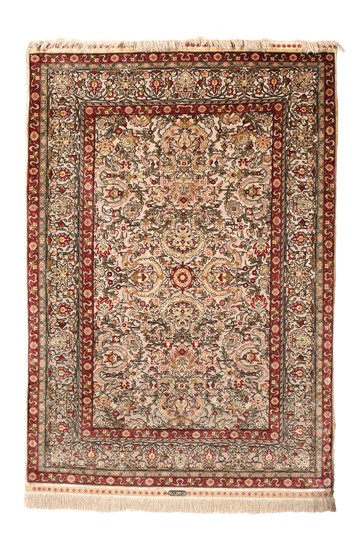 A Hereke silk Rug, Turkey, modern