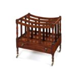 A Regency mahogany three division canterbury