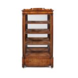 A late 19th century rosewood and sycamore marquetry display cabinet