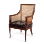 A Regency mahogany bergere