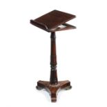 A Regency rosewood and gilt bronze mounted reading/occasional table