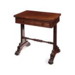 A Regency rosewood work table attributed to Gillow and retailed by Mary Wilson, London