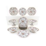A 19th century Samson porcelain Armorial famille rose style dessert service