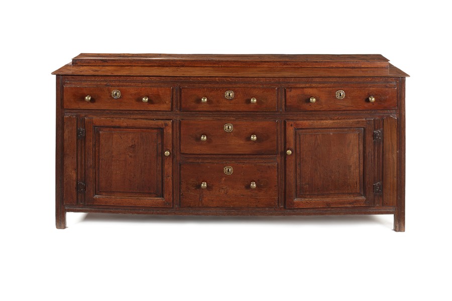 A George II oak low dresser