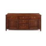 A George II oak low dresser