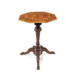A South German/Austrian parquetry tripod table, late 19th century