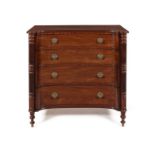 A Regency mahogany concave fronted chest