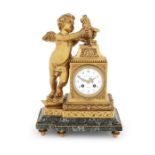 A late 19th century Swedish gilt bronze clock by Rob Engstrom, Stockholm