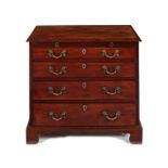 A small George III mahogany and crossbanded chest