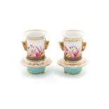 A pair of early 19th century English porcelain vases, possibly Coalport