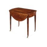 A good George III figured mahogany and crossbanded pembroke table