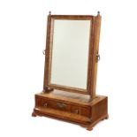 A Queen Anne walnut and chequerbanded toilet mirror