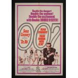 JAMES BOND: DR NO / FROM RUSSIA WITH LOVE (1962 AND 1963) - US One-Sheet Poster