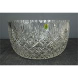 A large Waterford cut crystal bowl. 28cm diameter 17cm height