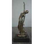 An Art Nouveau bronze, 30cm high.