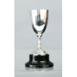 A silver trophy, London 1921, 1.45toz, 11½cm high, 14½cm with plinth.