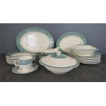 A Royal Doulton Cascade part dinner service, D6457.