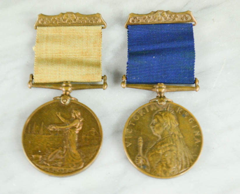 Two medals: 1903 Edward VII Imperiator and Victoria 1900, to CM Horgan, RIC.