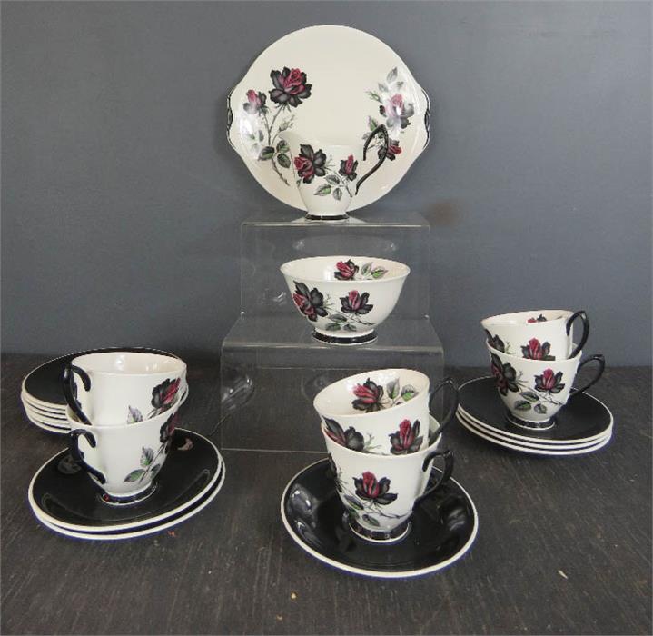 A Royal Albert Masquerade part tea service.