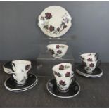 A Royal Albert Masquerade part tea service.