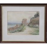 Wilfred Rene Wood, Castle Ruins in Landscape, watercolour, signed in pencil, 24½ by 33cm.