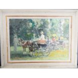 Leigh Parry (20th century): Calling Them In, Concours D'Elegance, Burghley, oil on board, signed