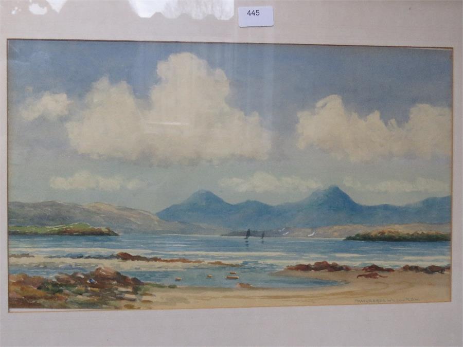 P. MacGregor Wilson, RSW, Scottish Lake Scene, watercolour, signed lower right. - Bild 3 aus 3