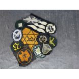 A group of German Nazi cloth badges.