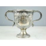 A silver trophy Presented by the Grantham Agricultural Society to Alfred Blankley for Ploughing, Oct