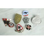 A selection of German military badges to include enamel examples.