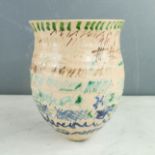 An early stoneware glazed pot / vase, 16½cm high.