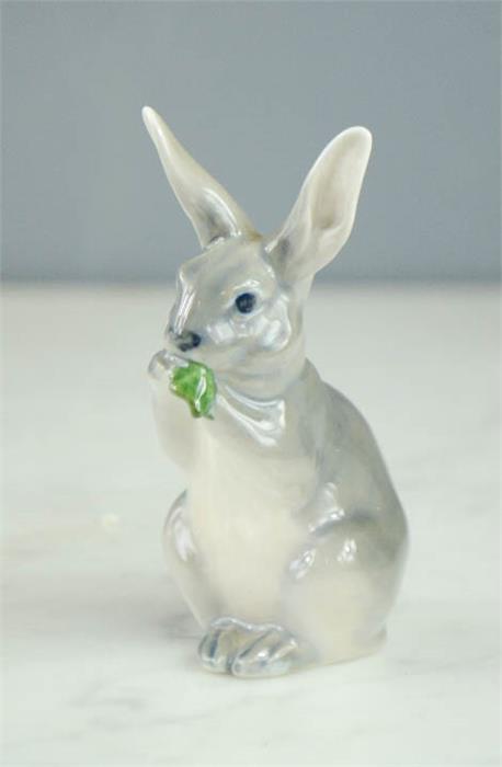 Royal Copenhagen Denmark porcelain rabbit, no. 1019.