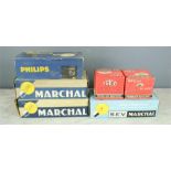 A group of 1930s-50s car motorcycle bulbs including Genuine Trico Pilot light bulbs, 12 volt, boxed,