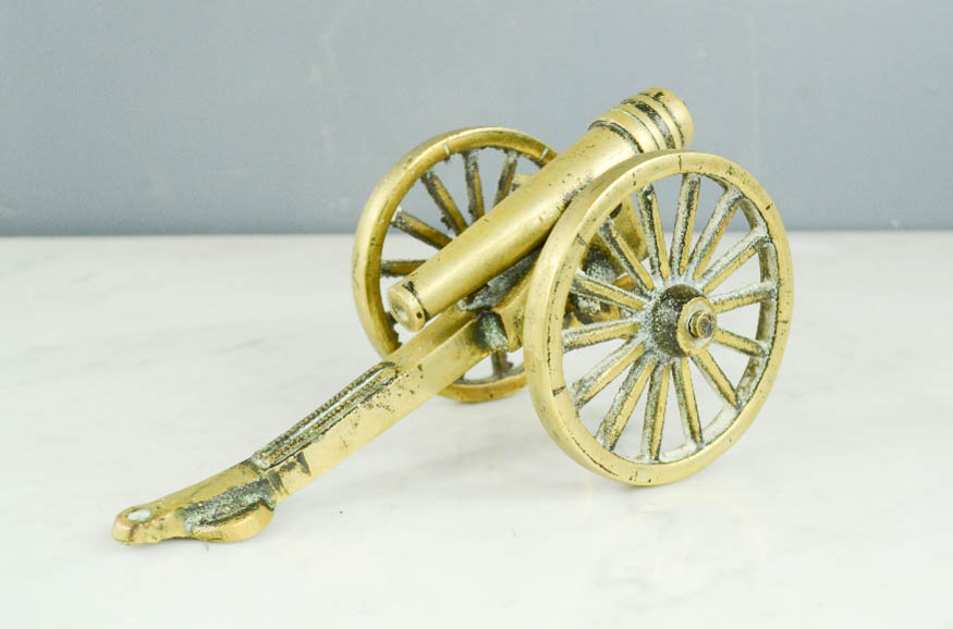 A brass artillery Cannon.