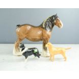 Beswick: a collie dog, labrador and a shire horse.