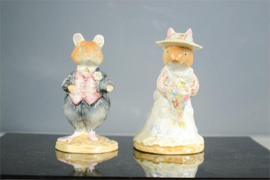 A pair of Royal Doulton Figurines; Brambly Hedge Poppy Eyebright D.BH.1 and Dusty Dogwood D.BH.6.
