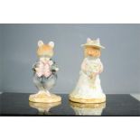 A pair of Royal Doulton Figurines; Brambly Hedge Poppy Eyebright D.BH.1 and Dusty Dogwood D.BH.6.