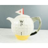 Wood Pottery of Burslem golf ball form tea pot.
