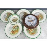 A group of Copeland Spode plates, hunt scenes.