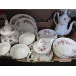 A Royal Albert tea/dinner service. 152 pieces in total including: two tier cake stand, 2 veg