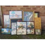 A large quantity of prints and needleworks.