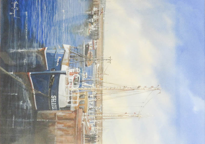 Adrian Thompson (20th century): Crusader SH173, watercolour, 46 by 33cm.